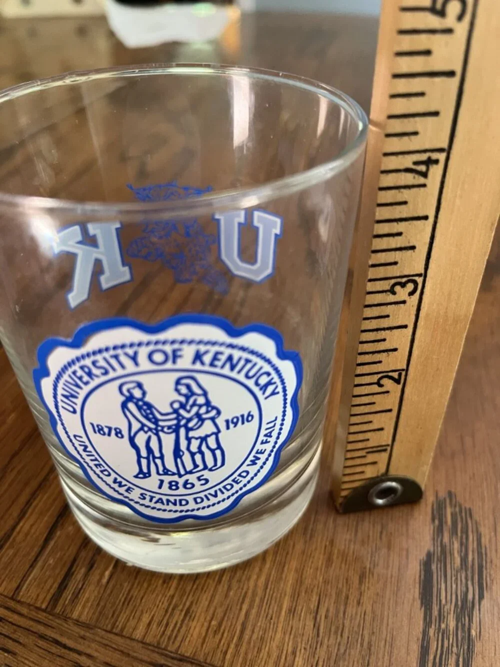 Vintage University Of Kentucky Wildcats Bourbon Whiskey Glass Rocks Glass